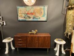 Hans Wegner Danish Rosewood Credenza with Brass Legs - 2417965