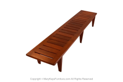 Hans Wegner Danish Teak Johannes Hansen Hans Wegner Slatted Bench Model JH 574 - 2990004