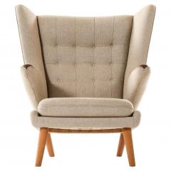 Hans Wegner Easy Chair in Wool and Oak by Hans Wegner 1950s - 4507612