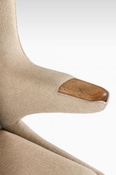 Hans Wegner Easy Chair in Wool and Oak by Hans Wegner 1950s - 4507614