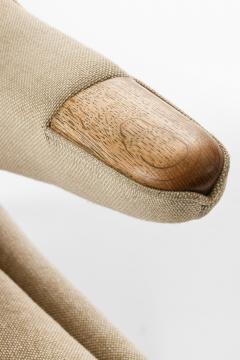 Hans Wegner Easy Chair in Wool and Oak by Hans Wegner 1950s - 4507617