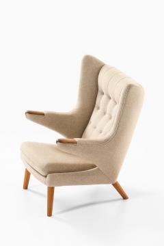 Hans Wegner Easy Chair in Wool and Oak by Hans Wegner 1950s - 4507618