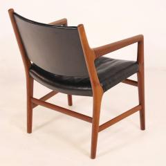 Hans Wegner Extremely Rare Teak Leather Armchair Designed by Hans Wegner - 2966576