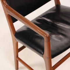 Hans Wegner Extremely Rare Teak Leather Armchair Designed by Hans Wegner - 2966578