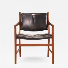 Hans Wegner Extremely Rare Teak Leather Armchair Designed by Hans Wegner - 2970936