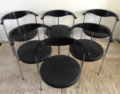 Hans Wegner Fritz Hansen Hans Wegner Frederick Sieck Designed Set of Six Dining Office Chair - 443064