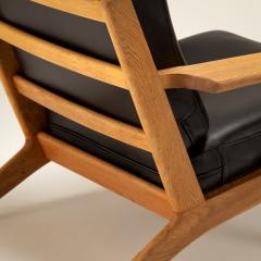Hans Wegner GE290 Armchairs in Oak and Leather by Hans Wegner for Getama Denmark 1960s - 2295599