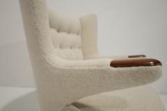 Hans Wegner Hans J Wegner AP19 Papa Bear Chair in Holly Hunt Alpaca - 4310687