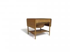 Hans Wegner Hans J Wegner AT 33 Sewing Drop leaf Side Table in White Oak Restored - 4602954