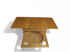 Hans Wegner Hans J Wegner AT 33 Sewing Drop leaf Side Table in White Oak Restored - 4602960