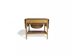 Hans Wegner Hans J Wegner AT 33 Sewing Drop leaf Side Table in White Oak Restored - 4603636