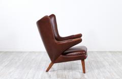Hans Wegner Hans J Wegner Cognac Leather Papa Bear Chair for A P Stolen - 2982247