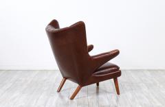 Hans Wegner Hans J Wegner Cognac Leather Papa Bear Chair for A P Stolen - 2982248