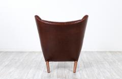 Hans Wegner Hans J Wegner Cognac Leather Papa Bear Chair for A P Stolen - 2982249