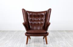 Hans Wegner Hans J Wegner Cognac Leather Papa Bear Chair for A P Stolen - 2982252