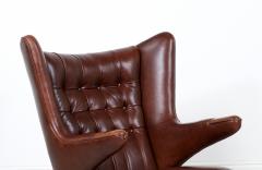 Hans Wegner Hans J Wegner Cognac Leather Papa Bear Chair for A P Stolen - 2982253