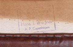 Hans Wegner Hans J Wegner Cognac Leather Papa Bear Chair for A P Stolen - 2982256
