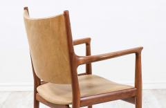 Hans Wegner Hans J Wegner JH 509 Walnut Leather Arm Chairs for Johannes Hansen - 2241420