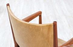 Hans Wegner Hans J Wegner JH 509 Walnut Leather Arm Chairs for Johannes Hansen - 2241422
