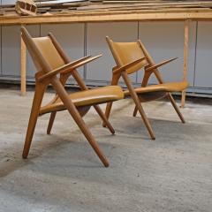 Hans Wegner Hans J Wegner Pair Easy Chairs CH28 for Carl Hansen - 2933840