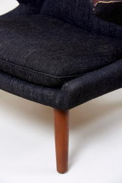 Hans Wegner Hans J Wegner Papa Bear Chair in Black Fabric - 853959