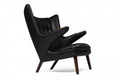 Hans Wegner Hans J Wegner Papabear Chair AP 19 Ottoman AP 29 in Leather - 3336799