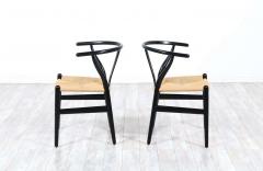 Hans Wegner Hans J Wegner Wishbone Ebonized Arm Chairs for Carl Hansen S n - 2247288