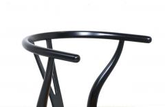 Hans Wegner Hans J Wegner Wishbone Ebonized Arm Chairs for Carl Hansen S n - 2247292