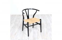 Hans Wegner Hans J Wegner Wishbone Ebonized Arm Chairs for Carl Hansen S n - 2247295