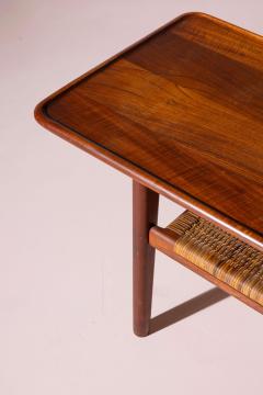 Hans Wegner Hans J Wegner coffee Table model AT 10 in Teak and Cane by Andreas Tuck 1950s - 4245577