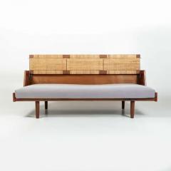 Hans Wegner Hans J Wegner for GETAMA Sofa Daybed Model GE7 in Teak and Cane 1950s - 3261537