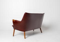 Hans Wegner Hans Weger CH72 Sofa in Oxblood Leather - 4577288