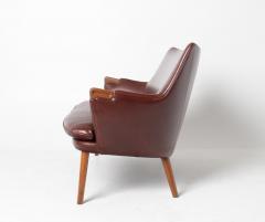 Hans Wegner Hans Weger CH72 Sofa in Oxblood Leather - 4577294