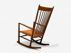 Hans Wegner Hans Wegner Beech Danish Cord J16 Rocking Chair Denmark 1950s - 4380189