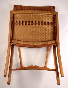 Hans Wegner Hans Wegner Cane and Oak Folding Chairs for Johannes Hansen of Denmark - 689179