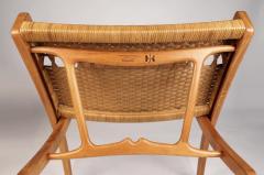 Hans Wegner Hans Wegner Cane and Oak Folding Chairs for Johannes Hansen of Denmark - 689180