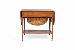 Hans Wegner Hans Wegner For Andreas Tuck Danish Teak And Wicker Drop Leaf Sewing Table 1 - 3170439