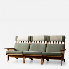 Hans Wegner Hans Wegner GE 375 Three Seat Sofa in Oak Denmark 1960s - 3818041