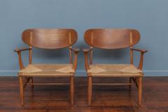 Hans Wegner Hans Wegner Lounge Chairs for Carl Hanson Son Model CH 22 - 2837773