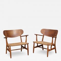 Hans Wegner Hans Wegner Lounge Chairs for Carl Hanson Son Model CH 22 - 2840886