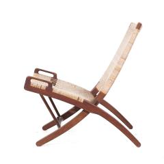 Hans Wegner Hans Wegner Model JH 512 Mid Century Oak Folding Lounge Chair - 3826666