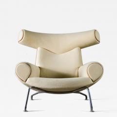 Hans Wegner Hans Wegner Ox Chair in White Mohair - 423585