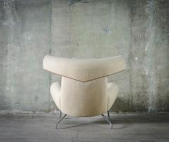 Hans Wegner Hans Wegner Ox Chair in White Mohair - 423593