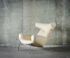 Hans Wegner Hans Wegner Ox Chair in White Mohair - 423597