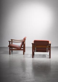 Hans Wegner Hans Wegner Pair of Lounge Chairs for Getama Denmark 1950s - 2149671