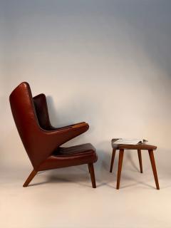 Hans Wegner Hans Wegner Papa Bear Chair Ottoman AP 19 in Leather circa 1950 s - 4293138