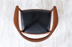 Hans Wegner Hans Wegner Round Walnut Leather Armchair for Johannes Hansen - 3194686