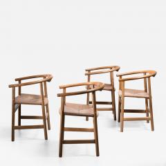 Hans Wegner Hans Wegner Set of Four Beech and Papercord PP201 Armchairs - 2162259