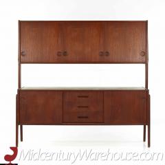 Hans Wegner Hans Wegner Style Mid Century Teak Sliding Door Buffet and Hutch - 3689767