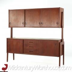 Hans Wegner Hans Wegner Style Mid Century Teak Sliding Door Buffet and Hutch - 3689768